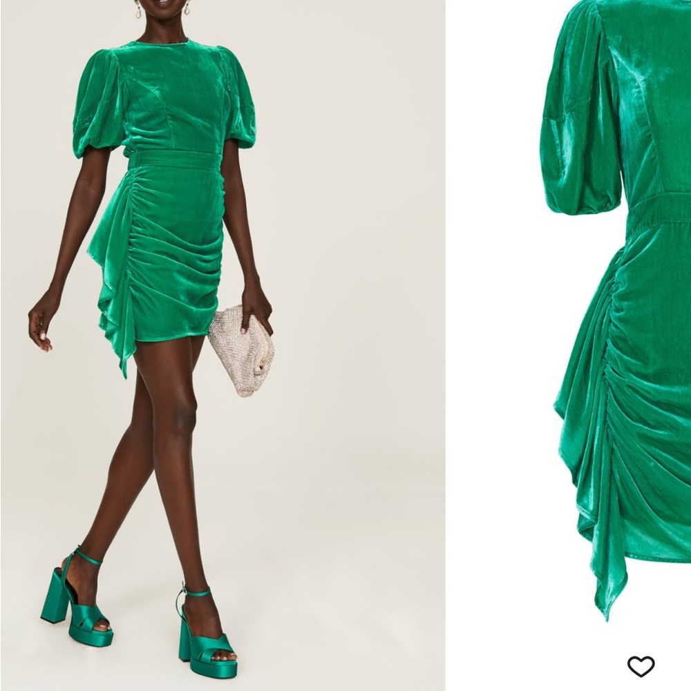 Emerald Green Velvet Dress